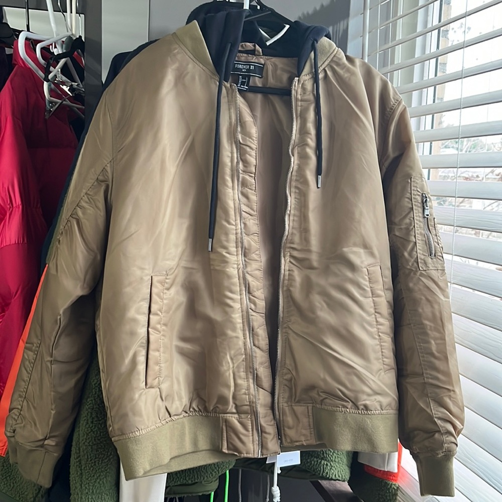 Forever 21 men’s jacket with hood.